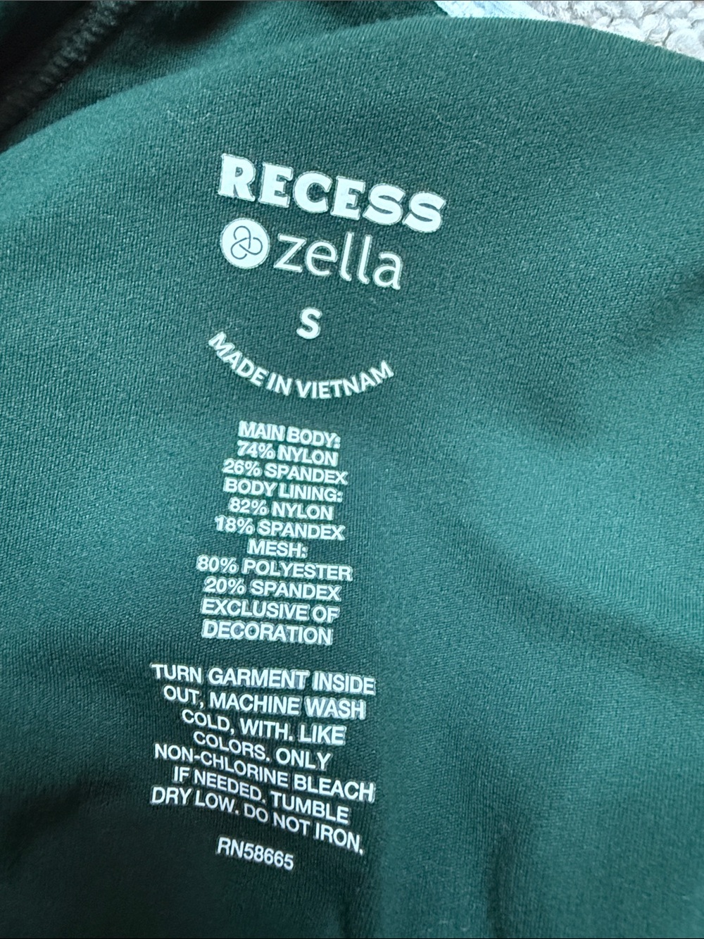Zella Dark Green Mini Dress with White Trim - Picture 2 of 2